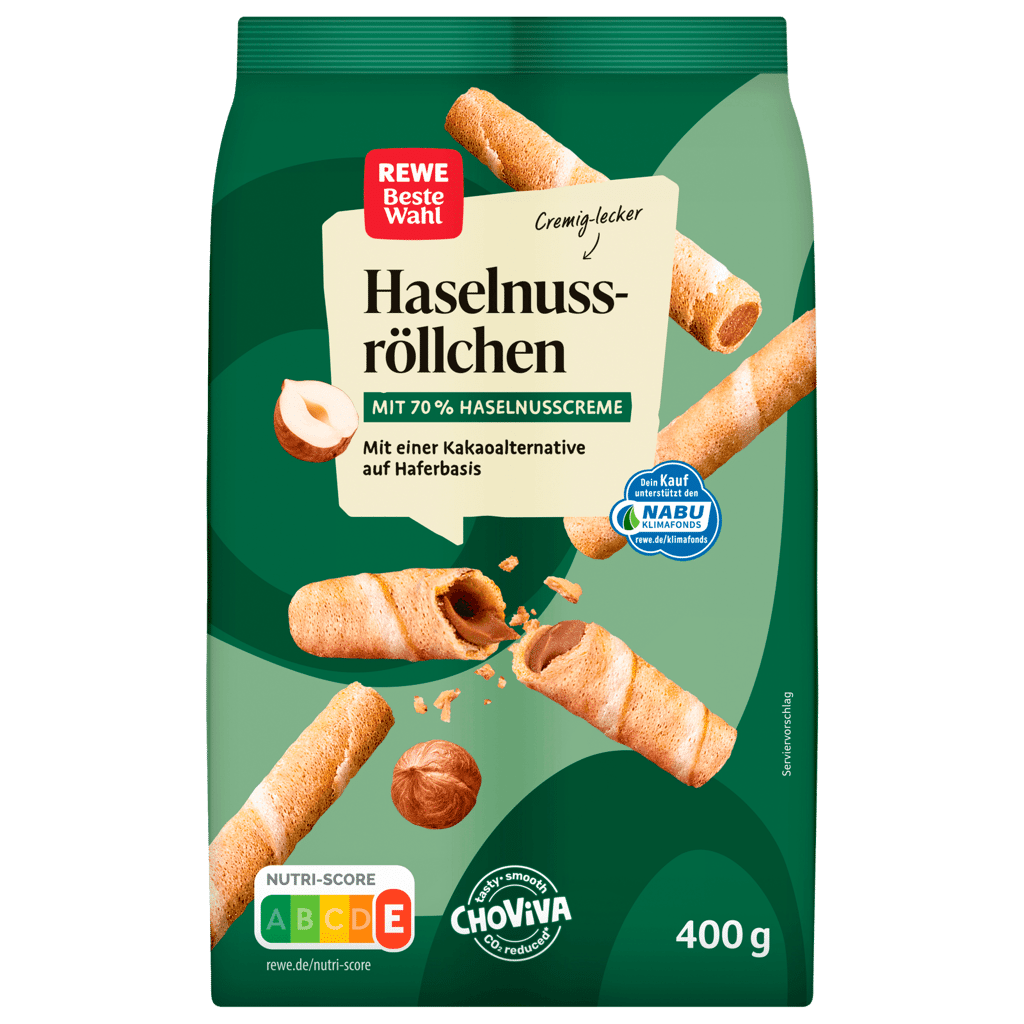 REWE Beste Wahl Haselnussröllchen with ChoViva